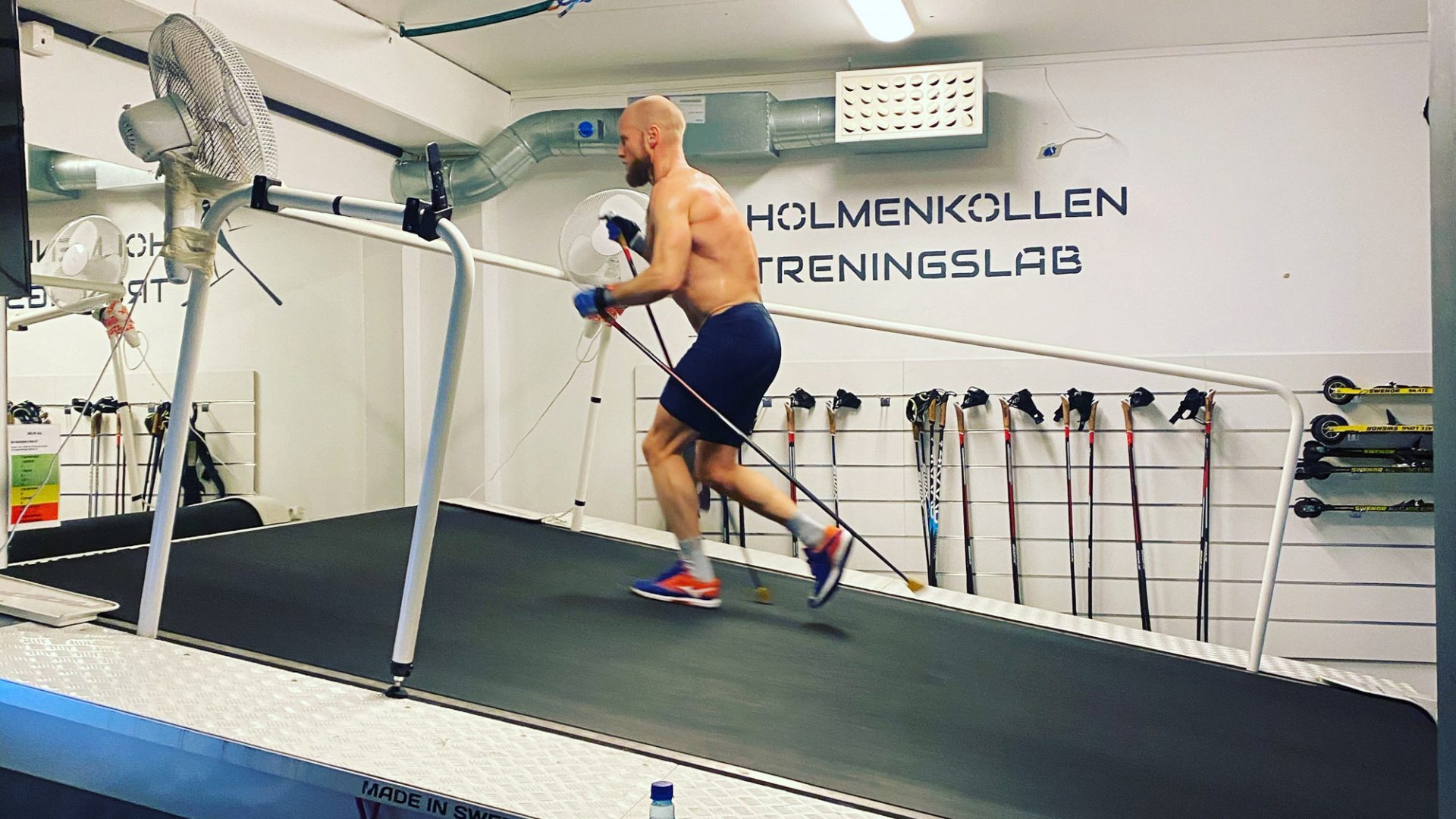 Skitrening på mølle hos Holmenkollen Treningslab